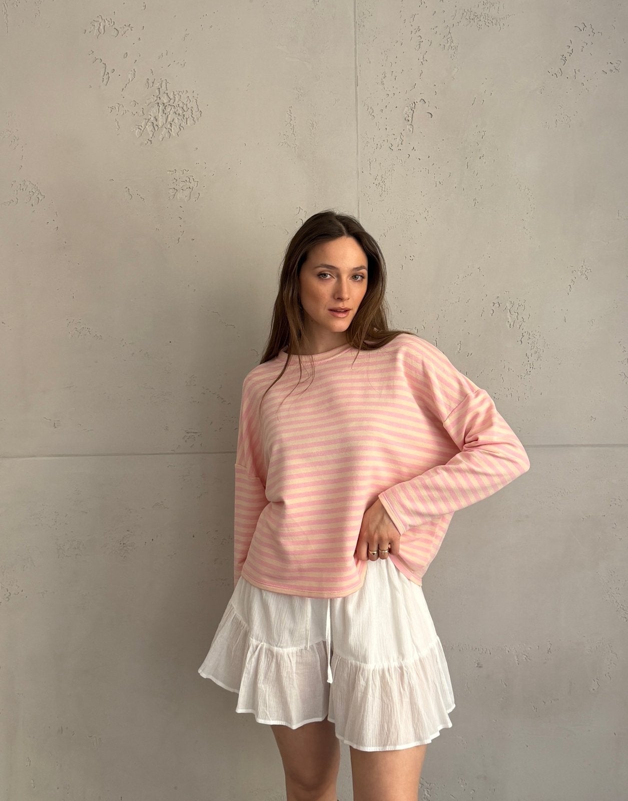 Gestreiftes Sweatshirt mit Langarm und Rundhals - Switch - Fashion