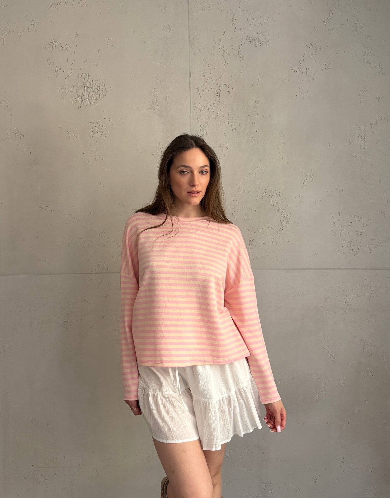 Gestreiftes Sweatshirt mit Langarm und Rundhals - Switch - Fashion