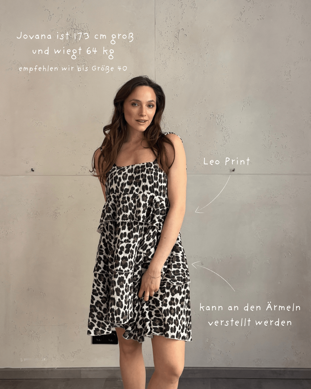 Gestuftes Leo Musselinkleid - Switch - Fashion