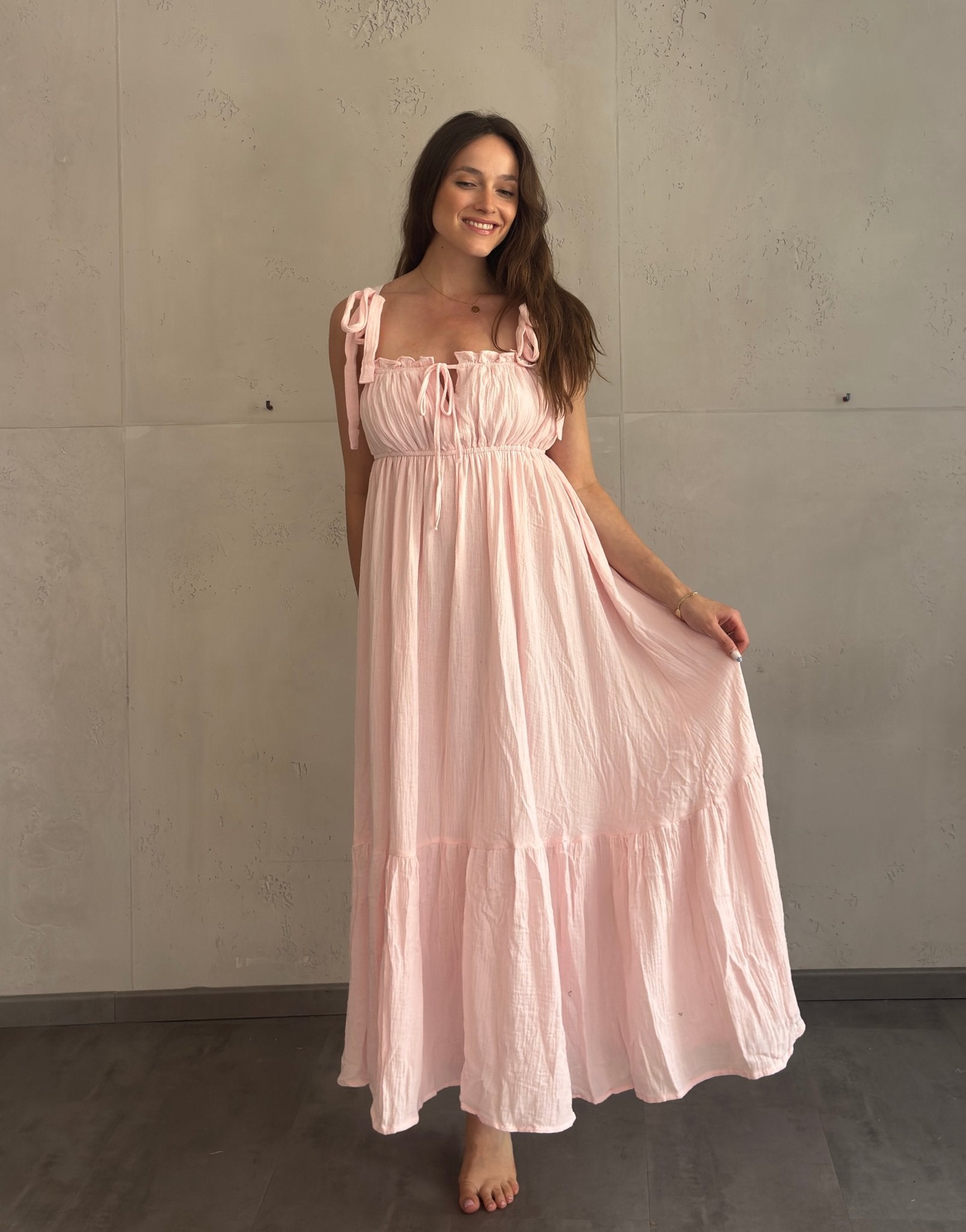 Gestuftes Musselin Kleid mit Rüschen - Switch - Fashion