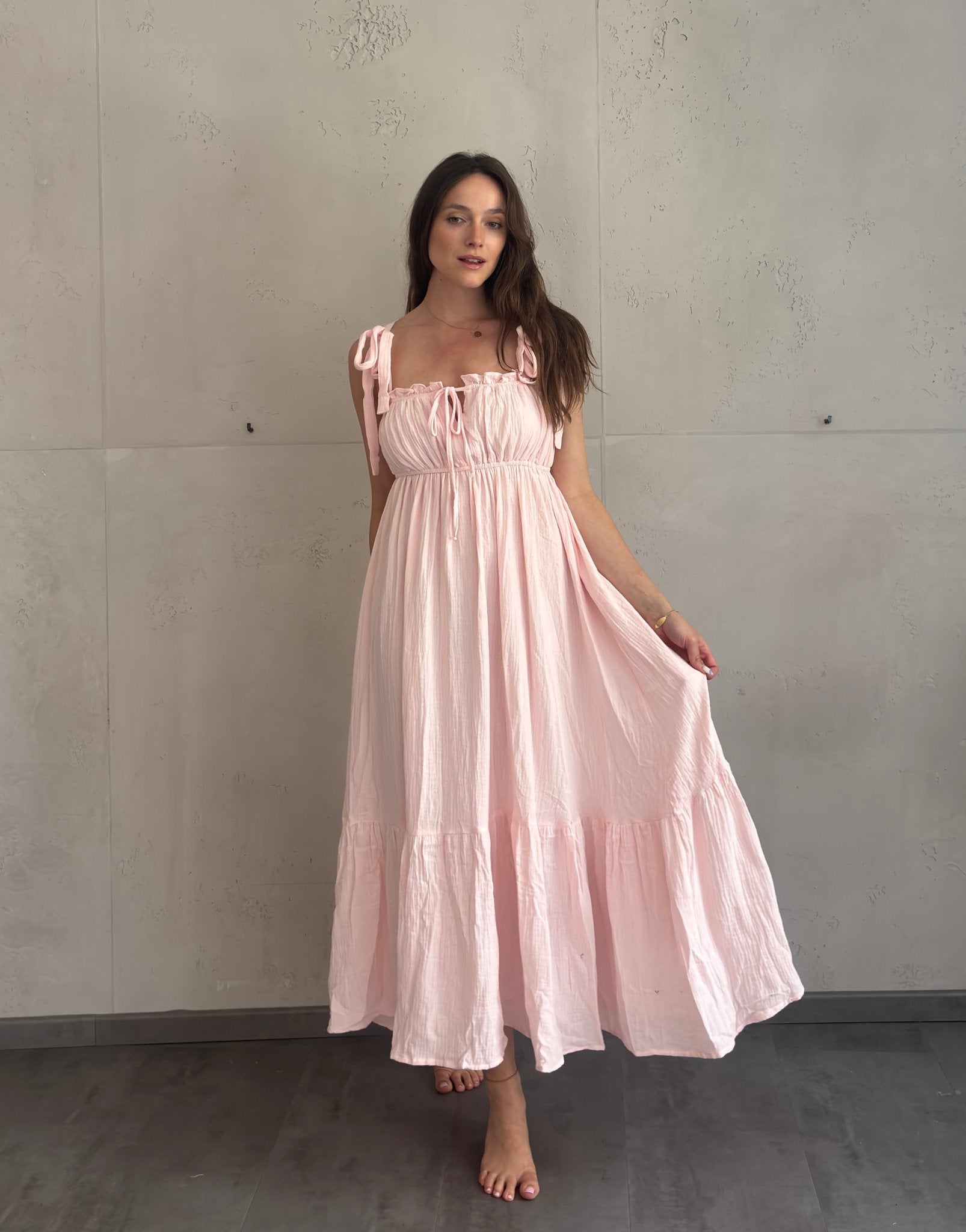 Gestuftes Musselin Kleid mit Rüschen - Switch - Fashion