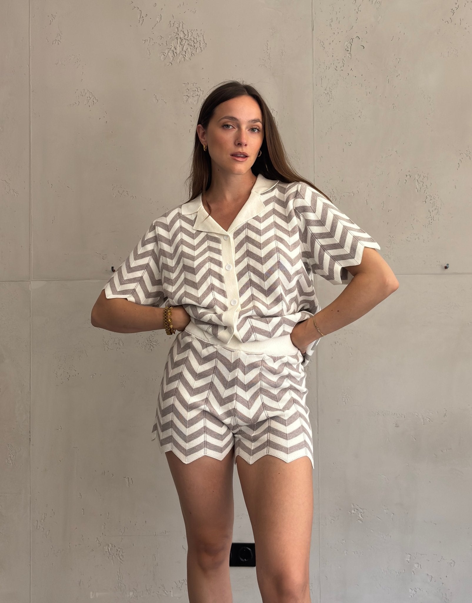 Grafische Streifen Shorts aus 100 % Baumwolle - Switch - Fashion