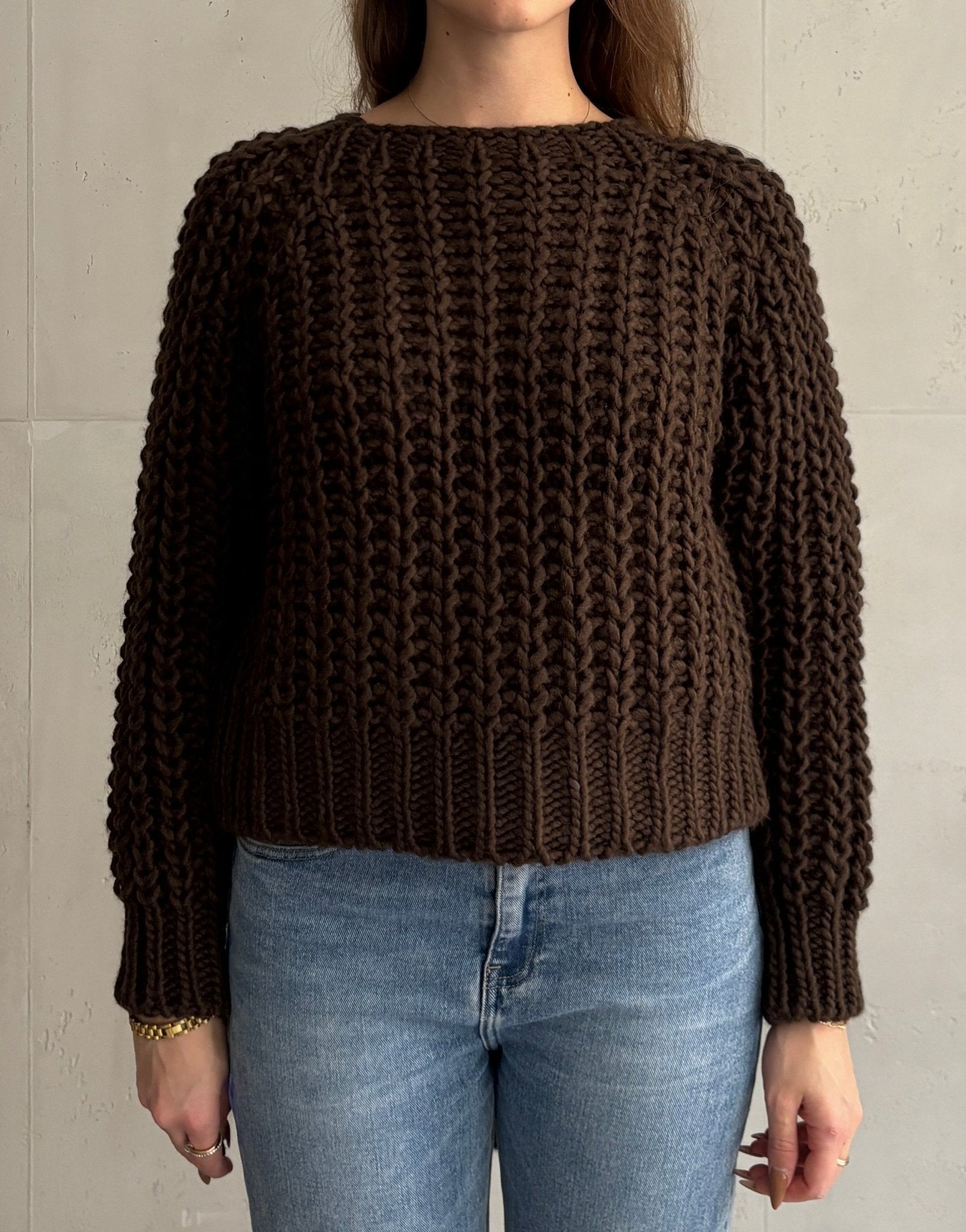 Grobstrick Pullover mit Wolle