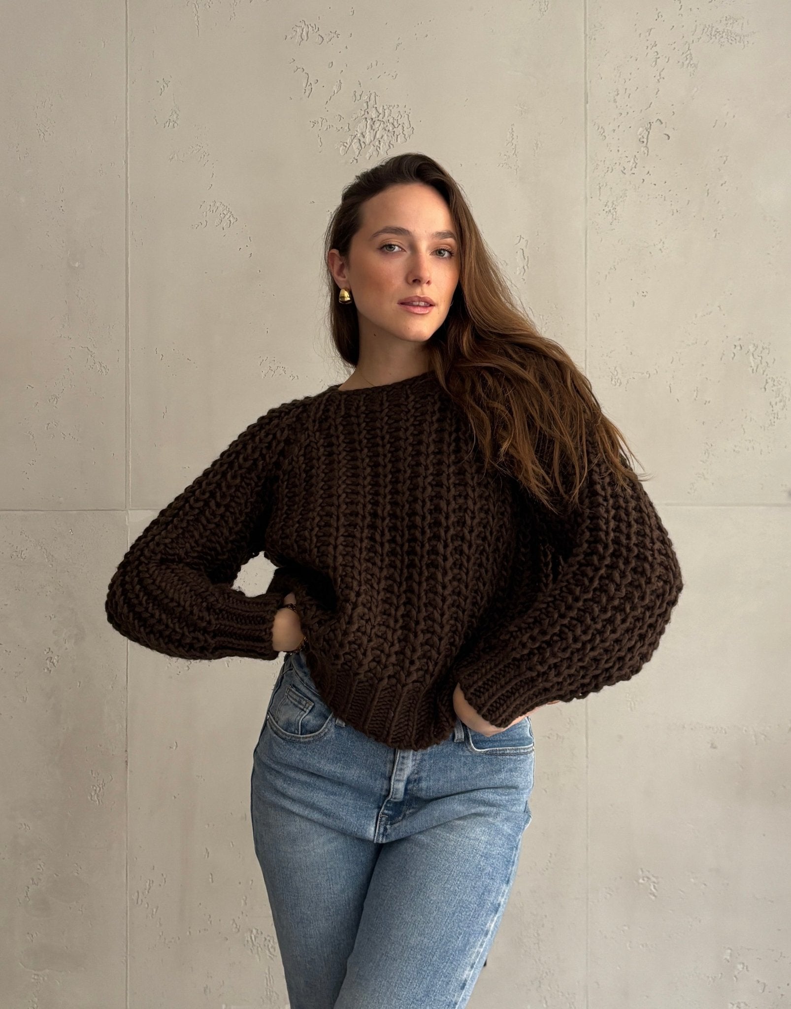 Grobstrick Pullover mit Wolle