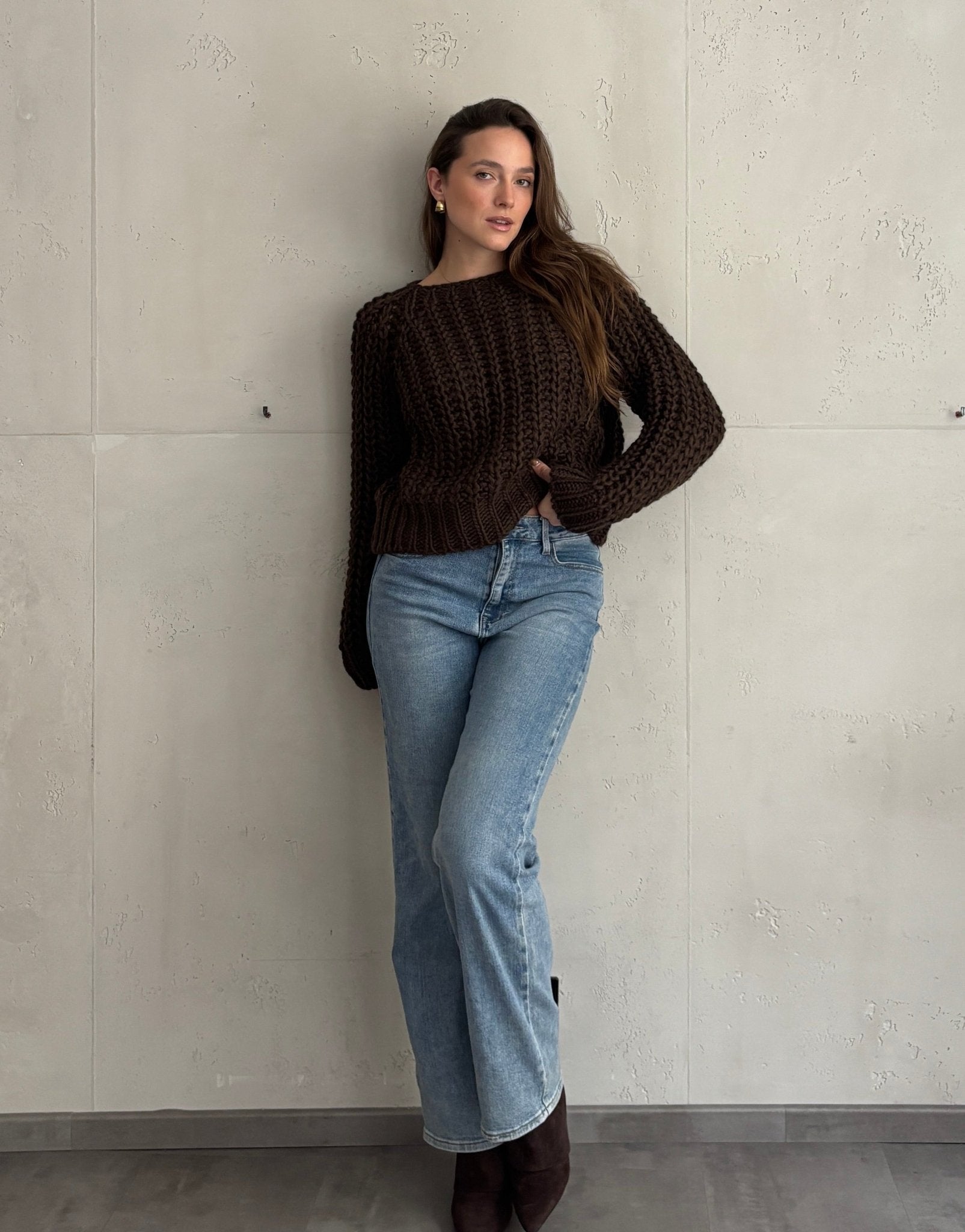 Grobstrick Pullover mit Wolle