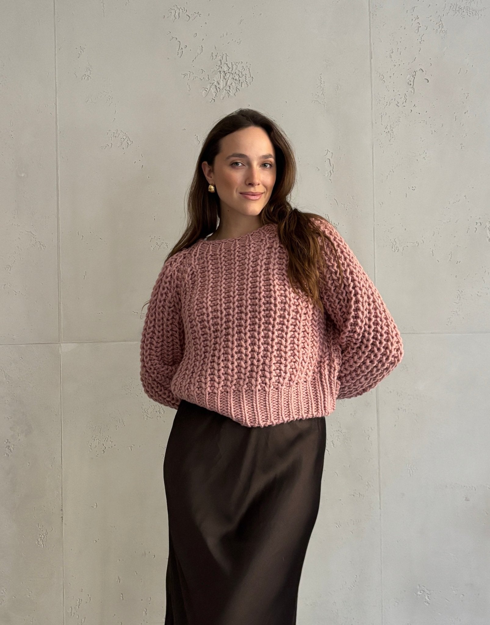 Grobstrick Pullover mit Wolle