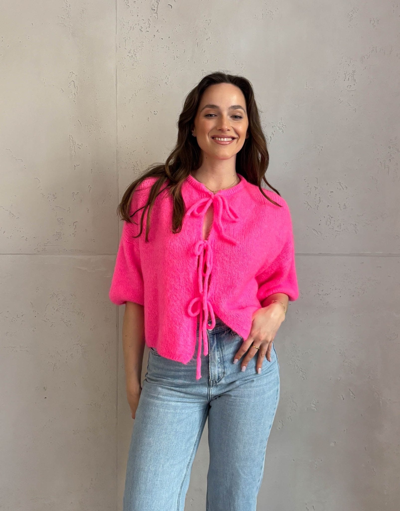 Kid Mohair Pullover mit Schleifen Kurzarm - Switch - Fashion