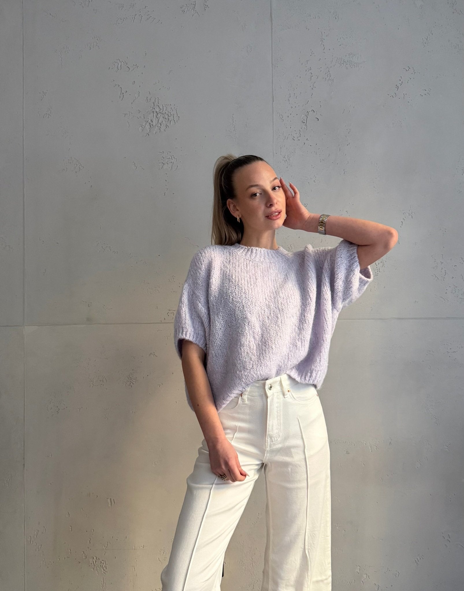 Kurzarm - Pullover aus Grobstrick - Switch - Fashion