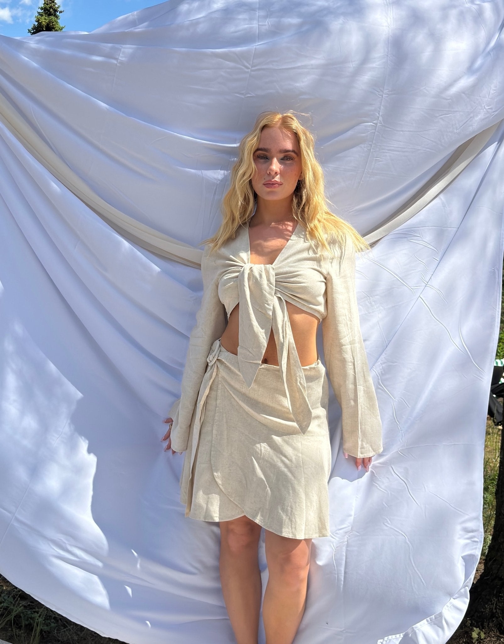 Leinen - Wickelrock mit Futter – Sommer Essential im Set - Switch - Fashion