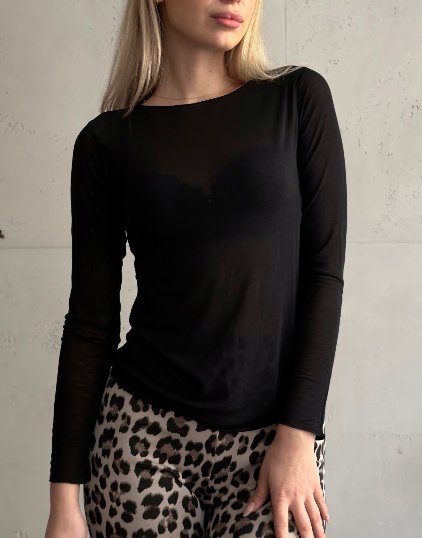 Luxury Basic: Longsleeve mit Cashmere - Blend - Switch - Fashion