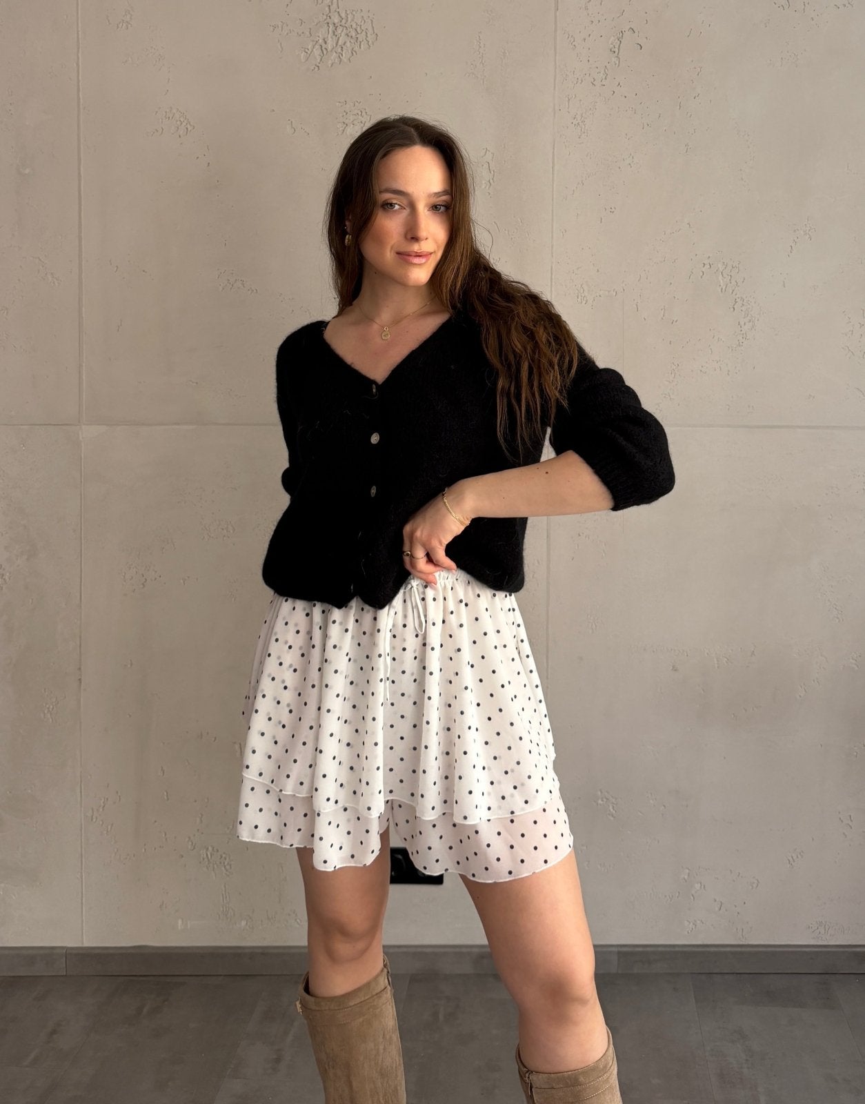 Mini - Skort mit Punktemuster - Switch - Fashion