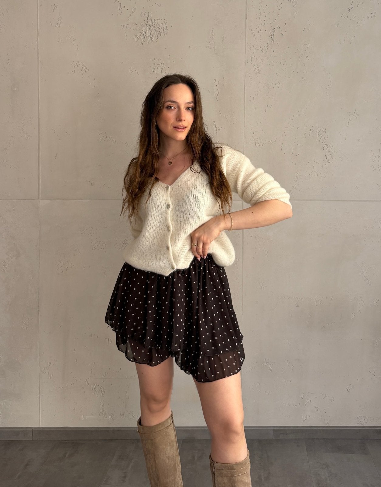 Mini - Skort mit Punktemuster - Switch - Fashion