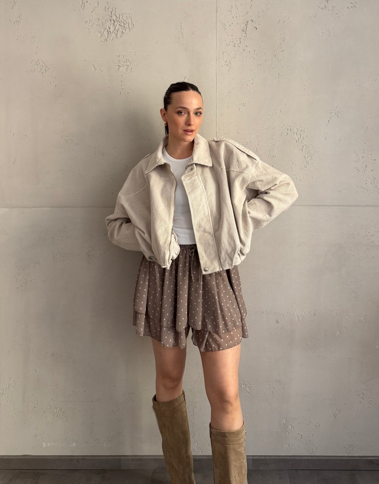 Mini - Skort mit Punktemuster - Switch - Fashion