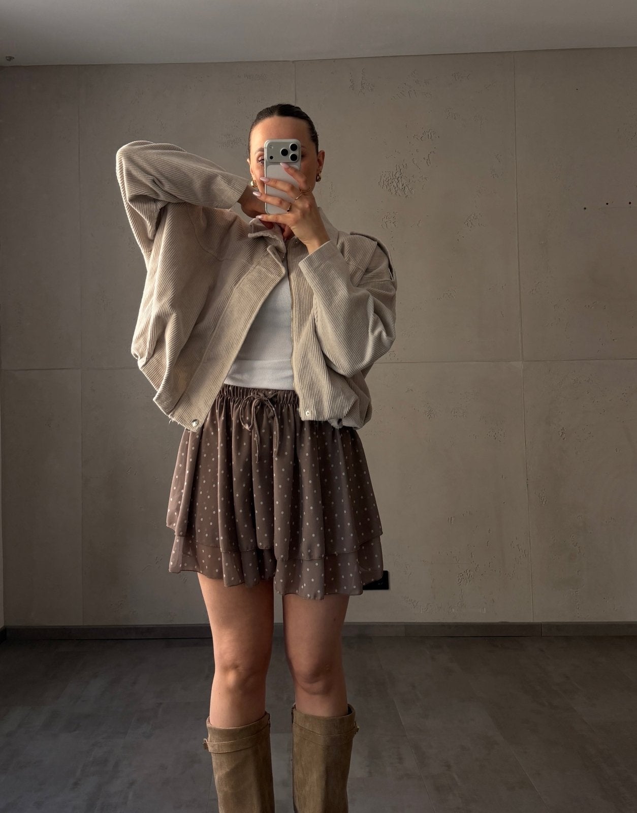 Mini - Skort mit Punktemuster - Switch - Fashion