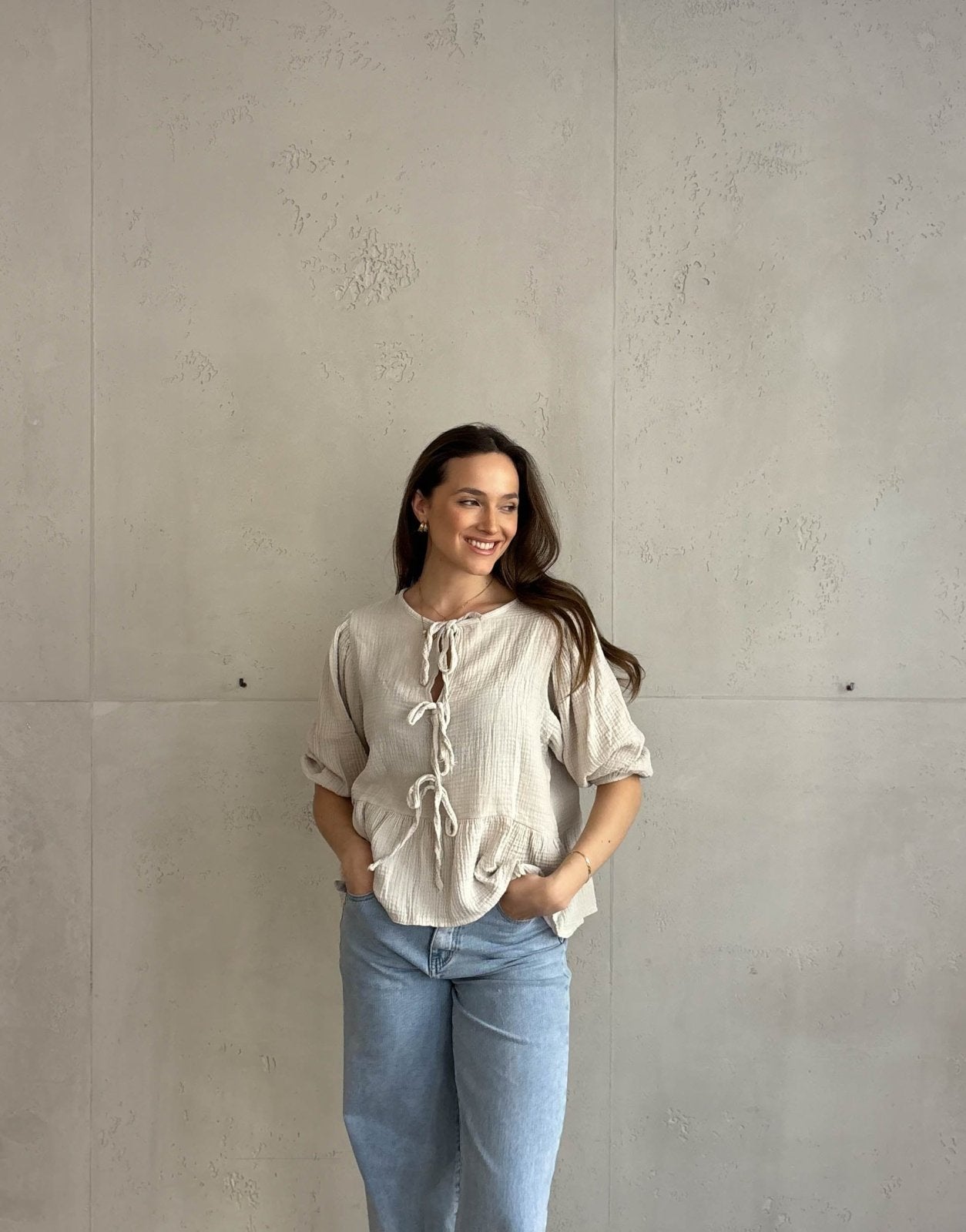 Musselinbluse zum Binden - Switch - Fashion