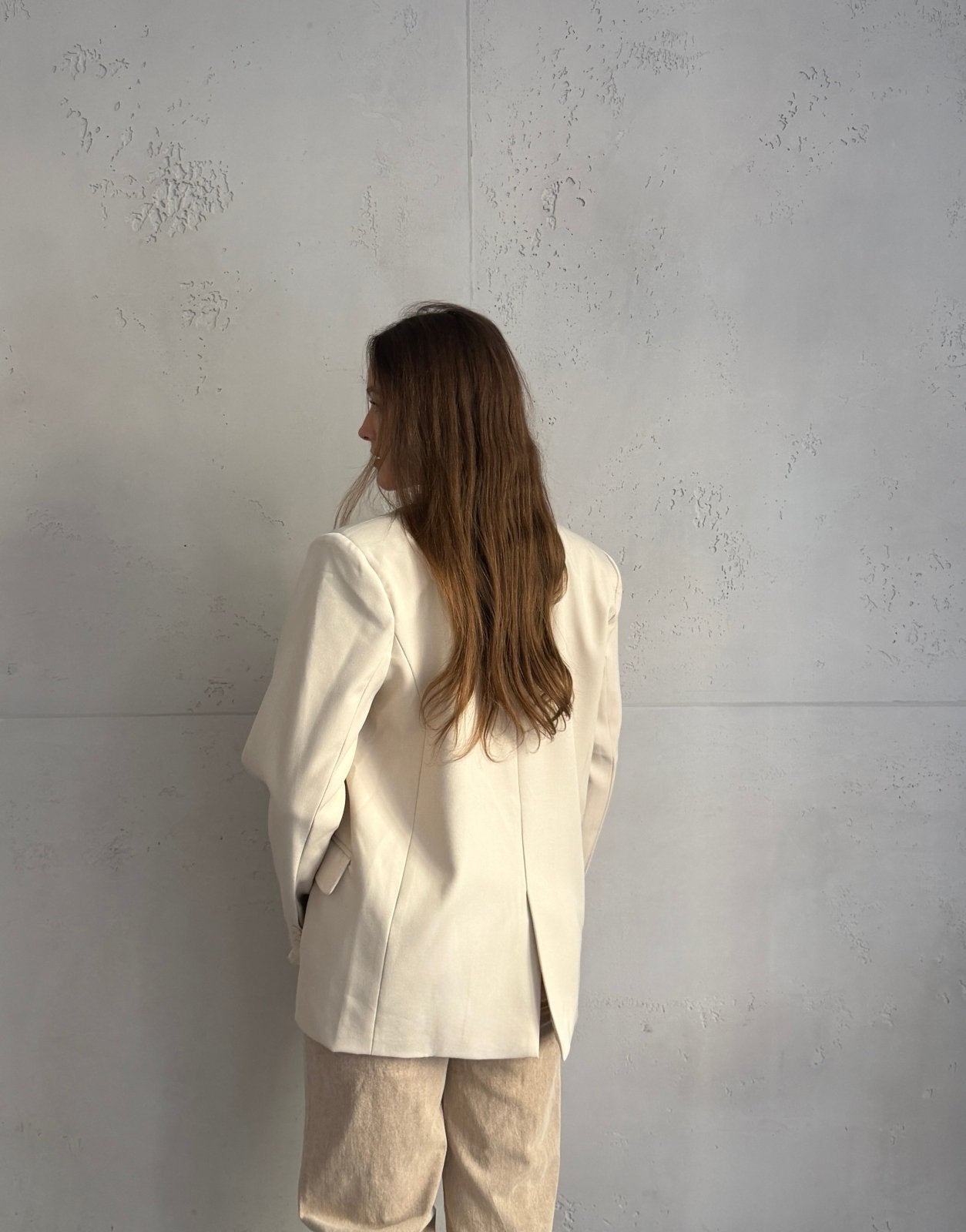 Oversize Blazer mit Spitzeneinsatz am Ärmel - Switch - Fashion