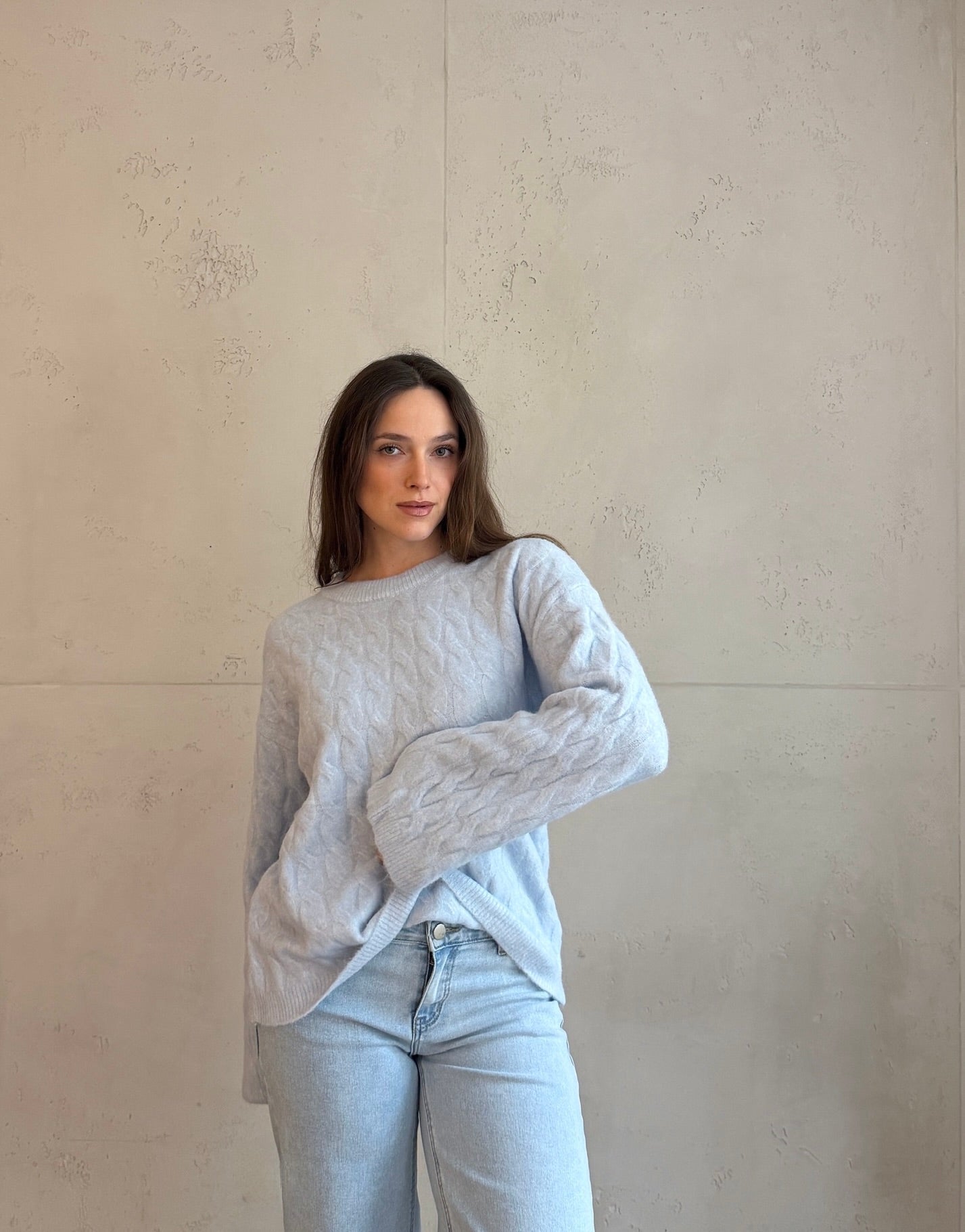 Oversize Zopfstrick Pullover mit leicht ausgestelltem Arm - Switch - Fashion