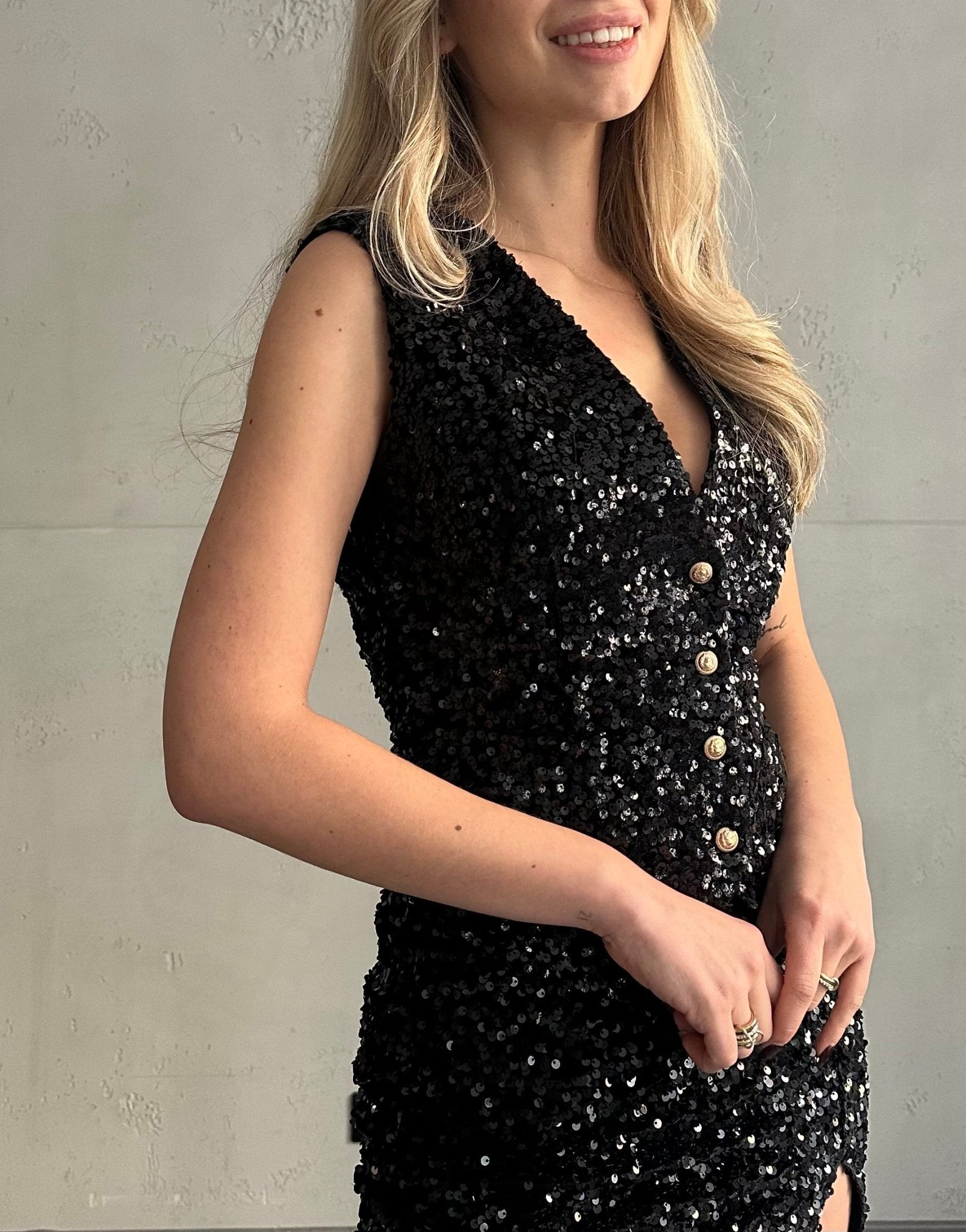 Pailetten Weste - Switch - Fashion