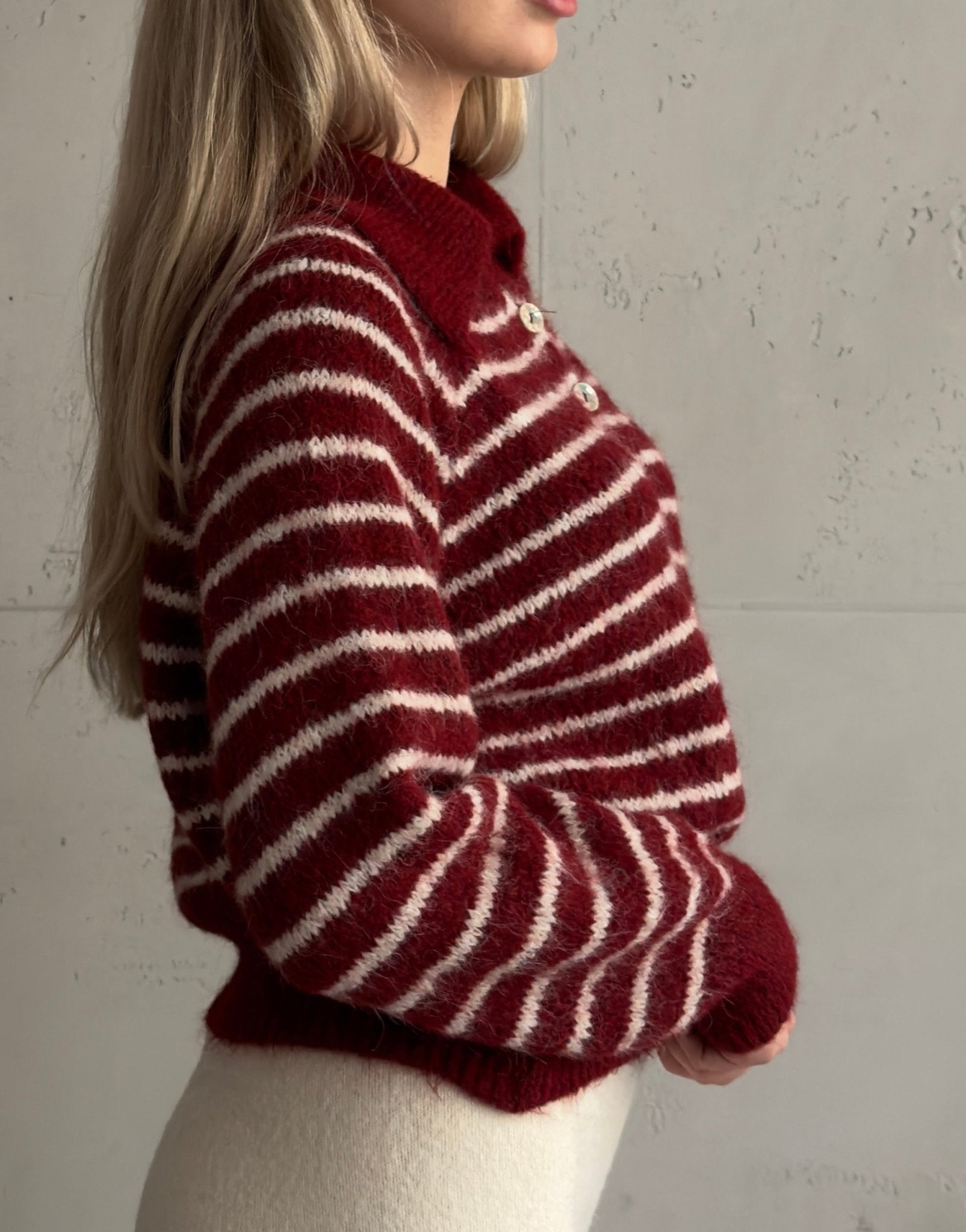 Polo Strickjacke gestreift – Recycled Polyester & Wolle - Switch - Fashion