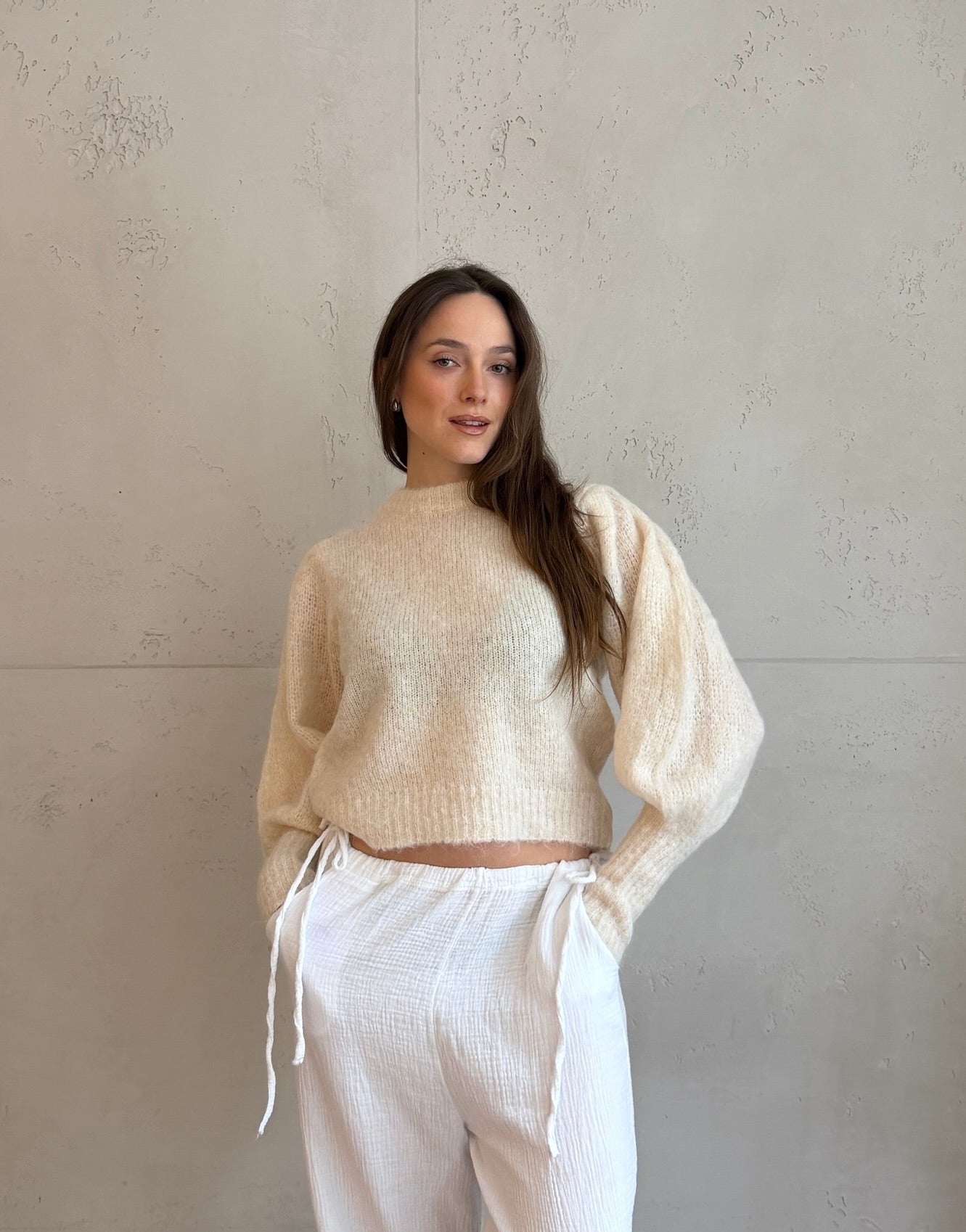Puffärmel Pullover aus Viskose - Mix - Switch - Fashion