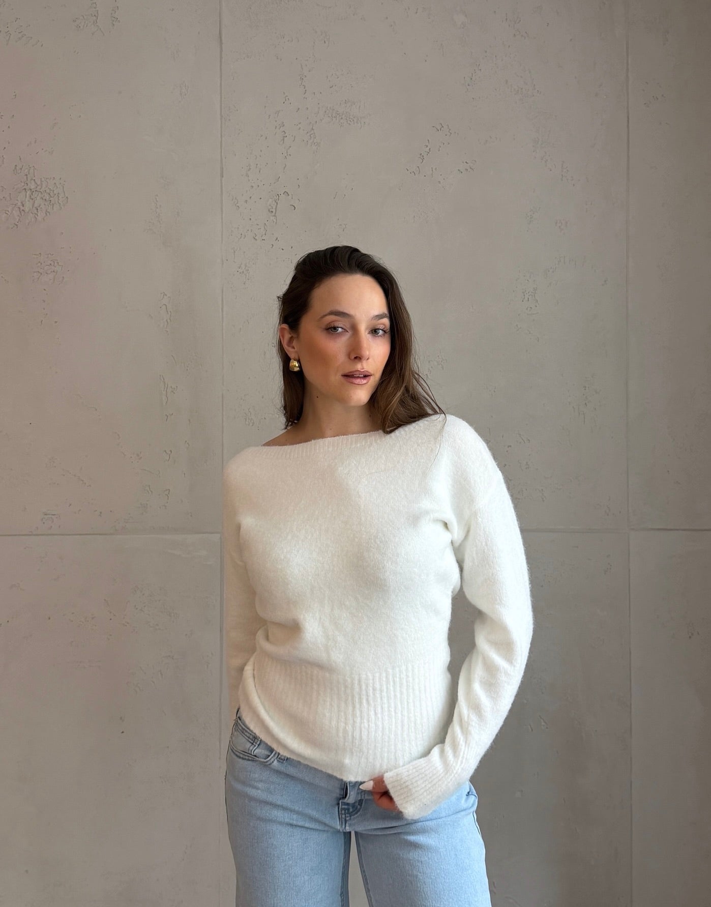 Schulterfreier Pullover Eng & Tailliert - Switch - Fashion