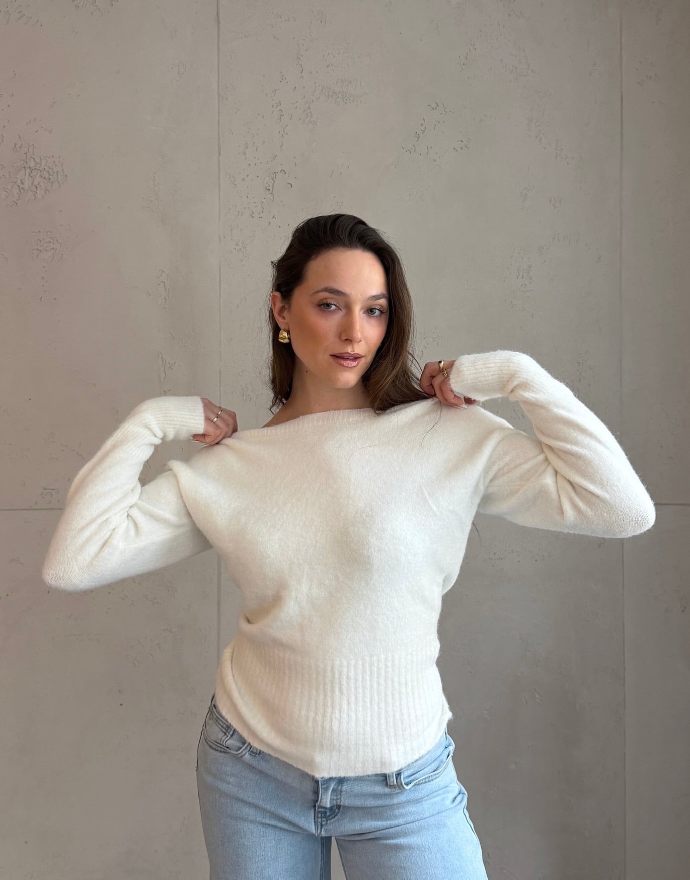 Schulterfreier Pullover Eng & Tailliert - Switch - Fashion