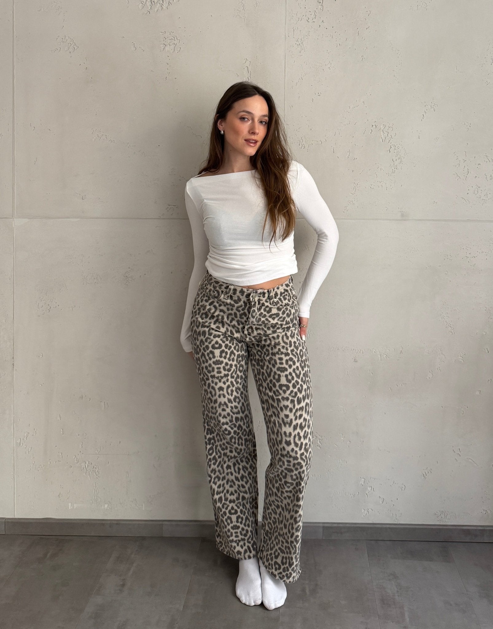 Straight Leg Leo Jeans mit Stretch - Switch - Fashion