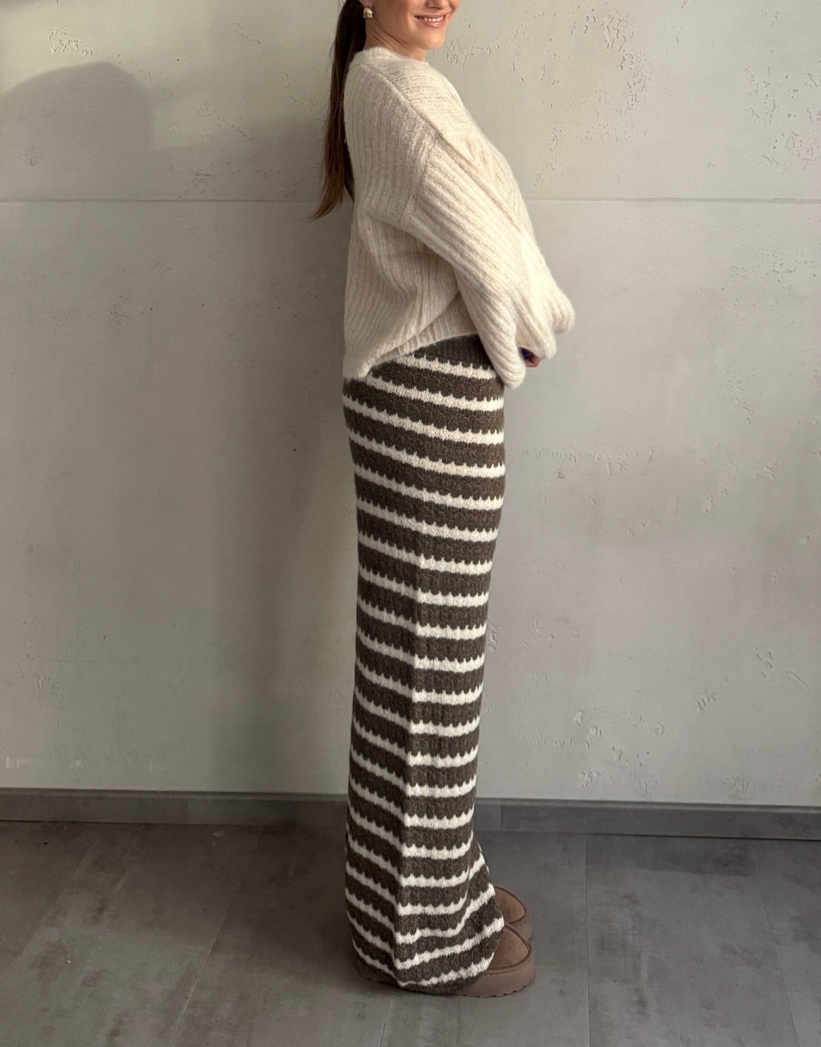 Strickhose mit Streifen aus Wolle - Switch - Fashion