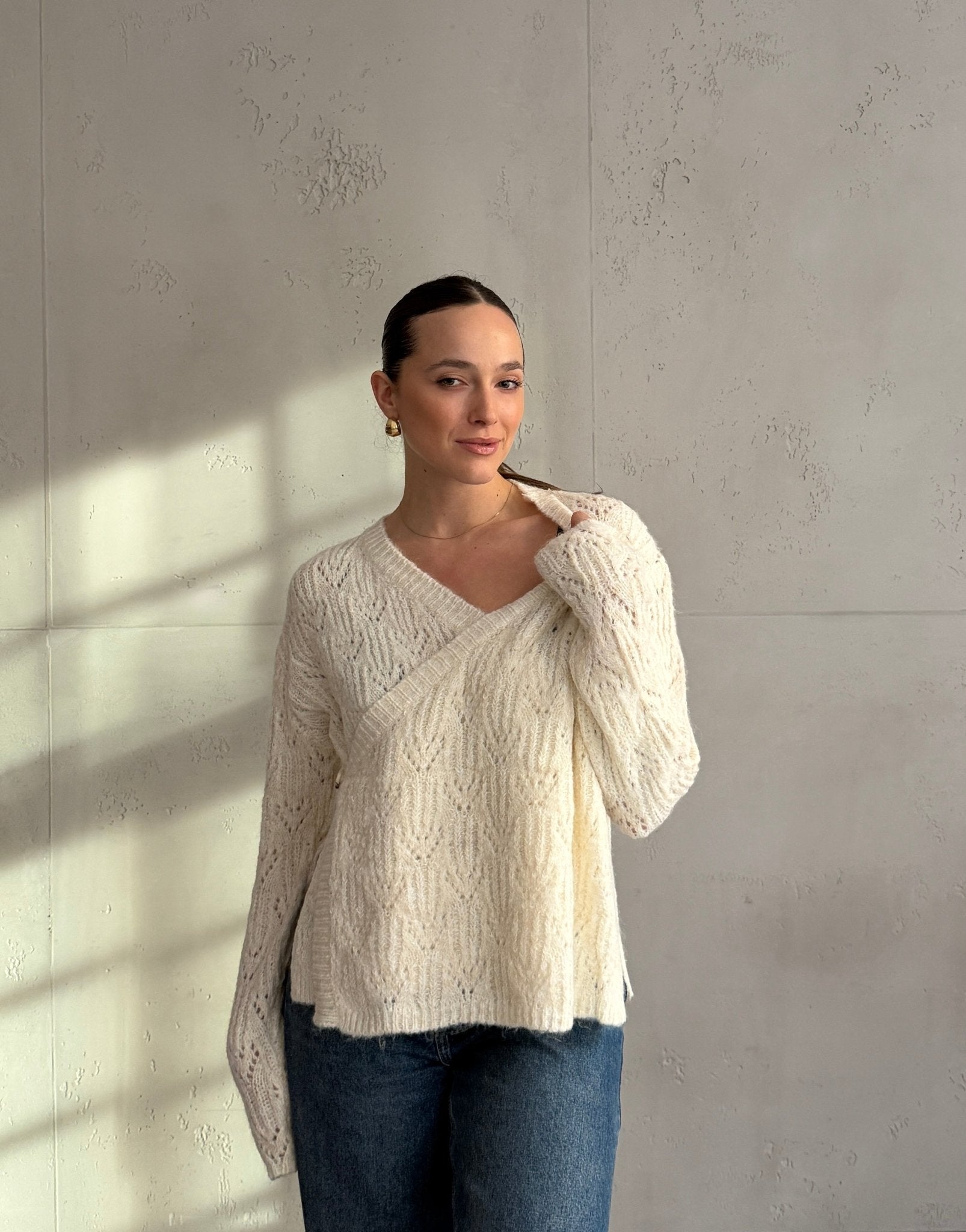 Strickjacke mit Taillen - Knopf - Switch - Fashion