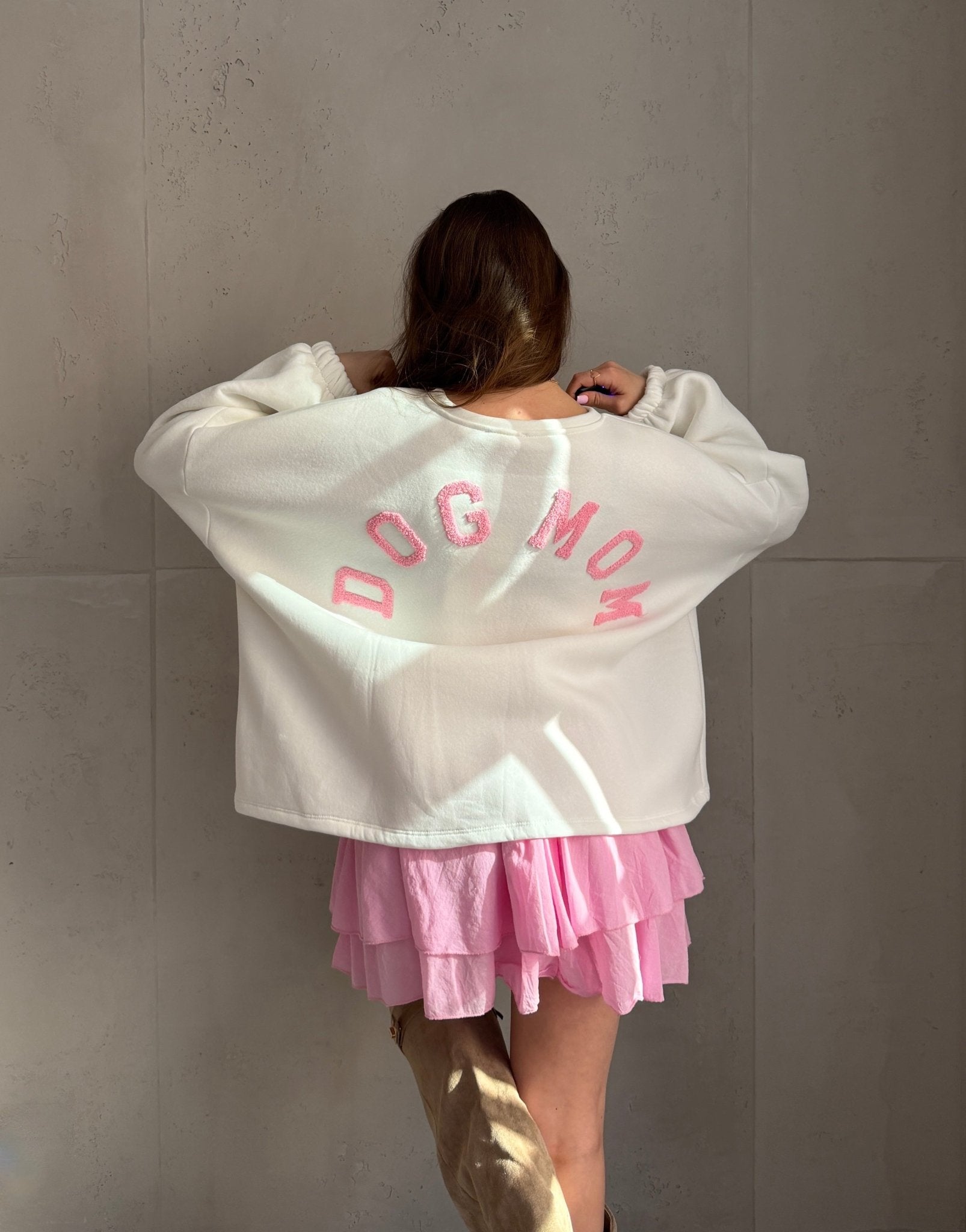 Sweatshirt "Dog Mom" mit Rückenprint - Switch - Fashion