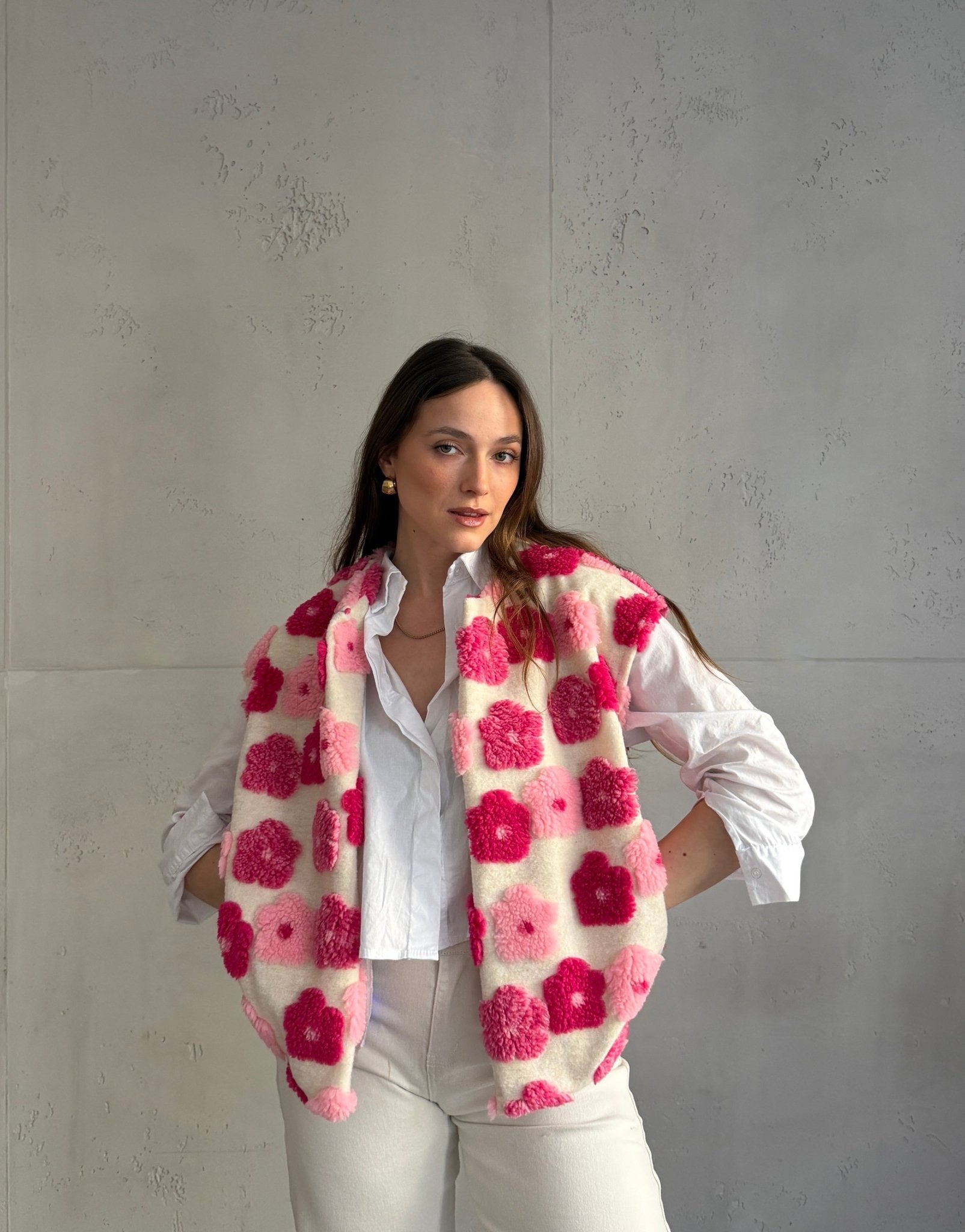 Teddy - Weste mit 3D Flower Applikation - Switch - Fashion