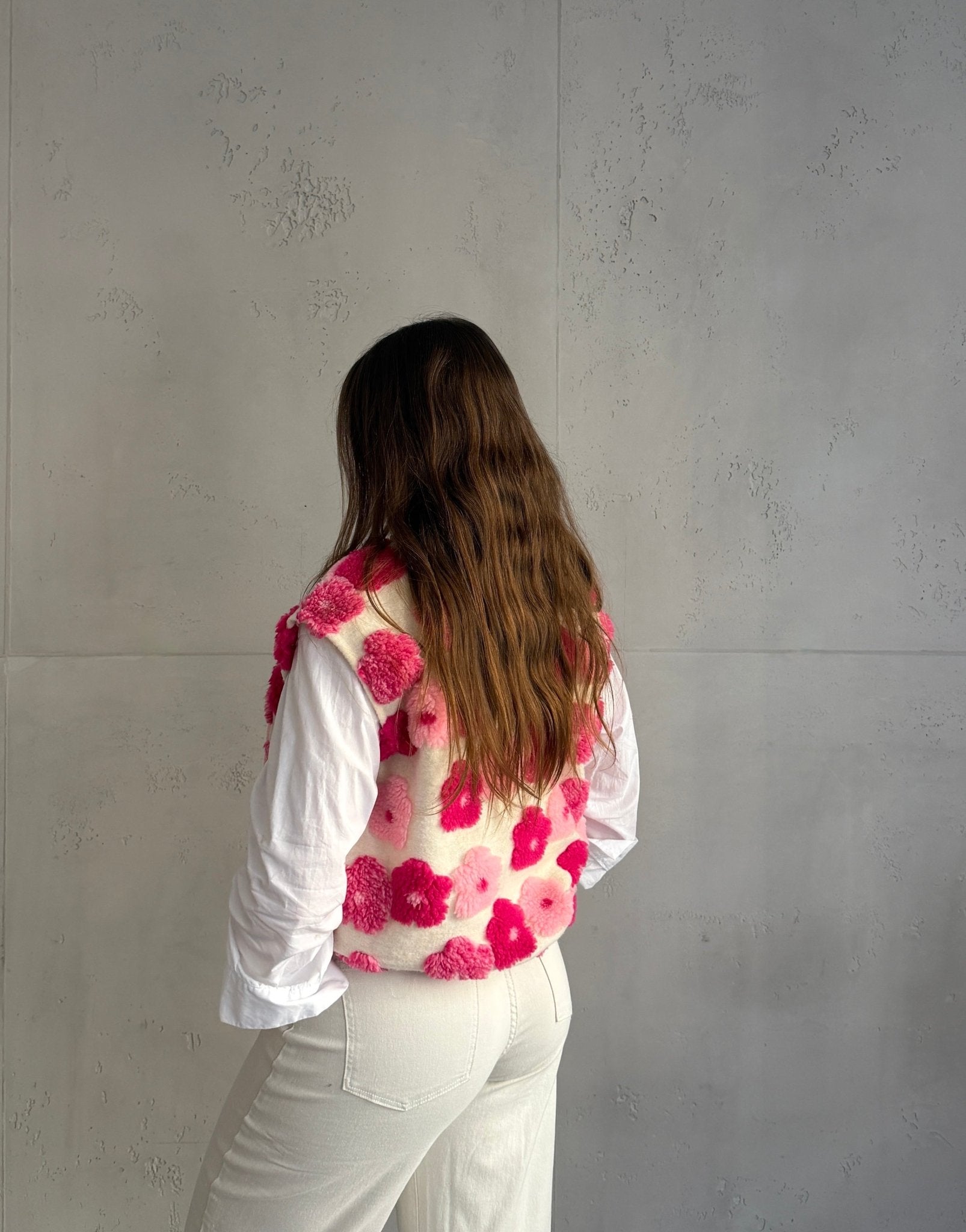 Teddy - Weste mit 3D Flower Applikation - Switch - Fashion