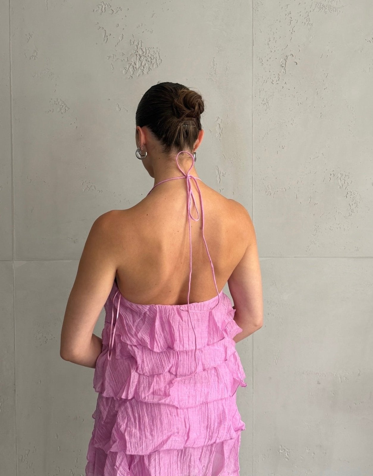 Volant Minikleid mit Spaghettiträgern - Switch-Fashion