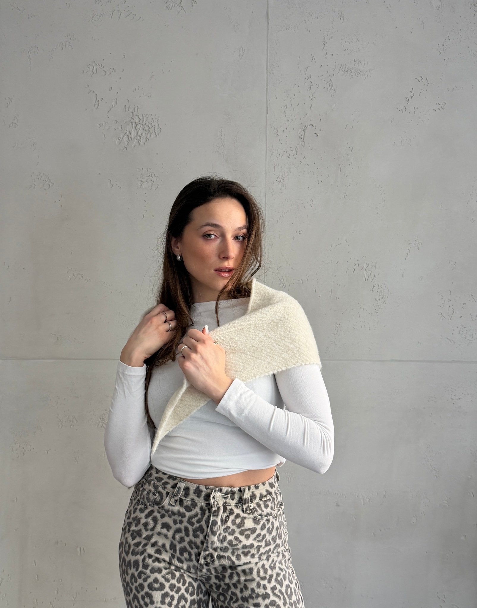 Weicher Dreieck - Schal "Uni" (Strick) - Switch - Fashion