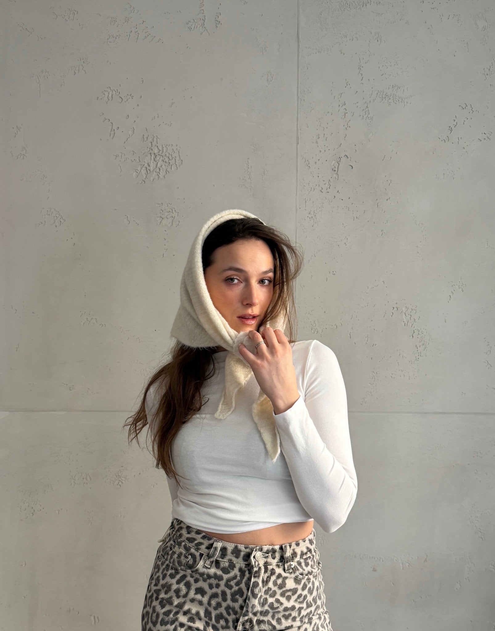 Weicher Dreieck - Schal "Uni" (Strick) - Switch - Fashion