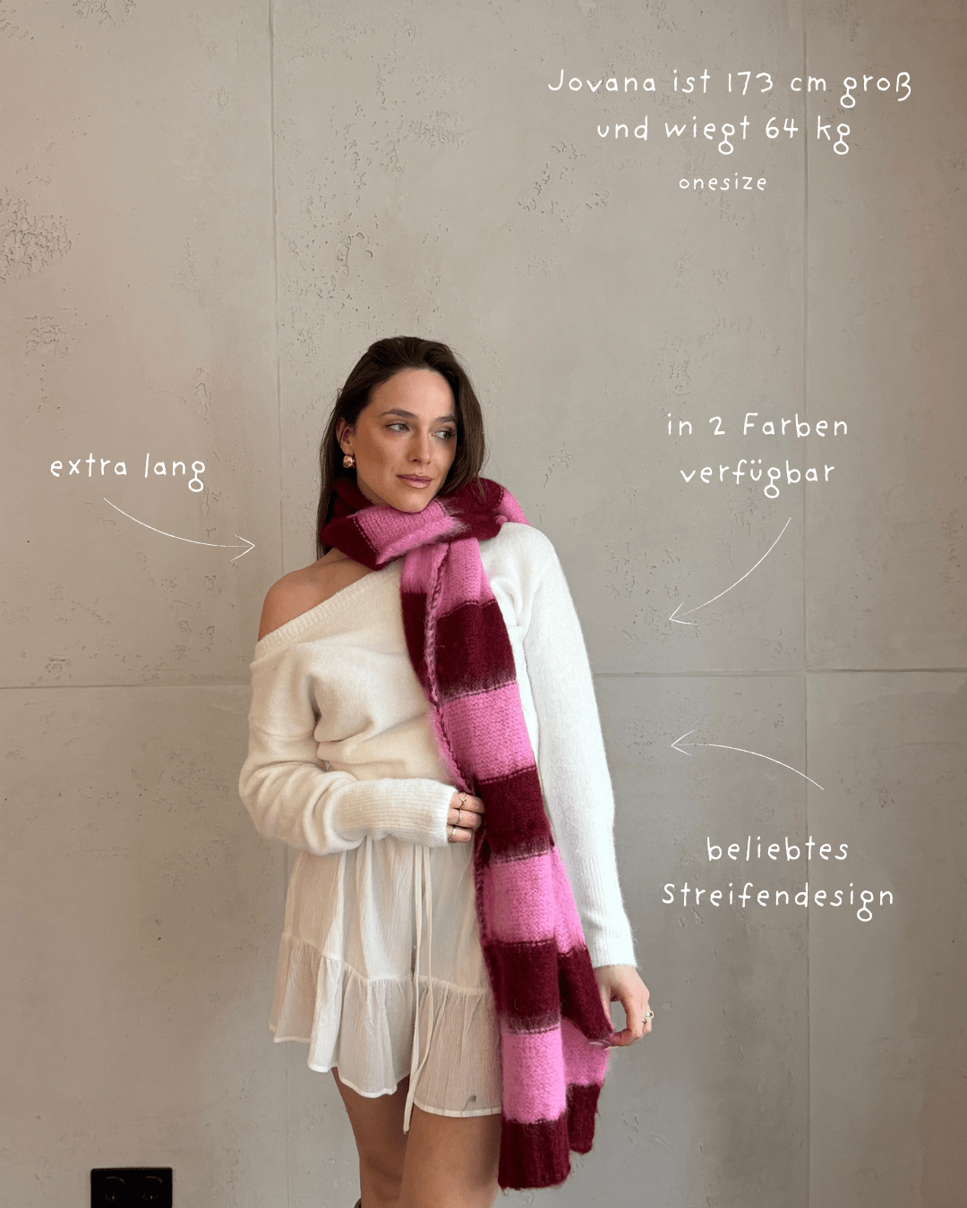 XXL Schal mit breiten Streifen & Extra Lang - Switch - Fashion