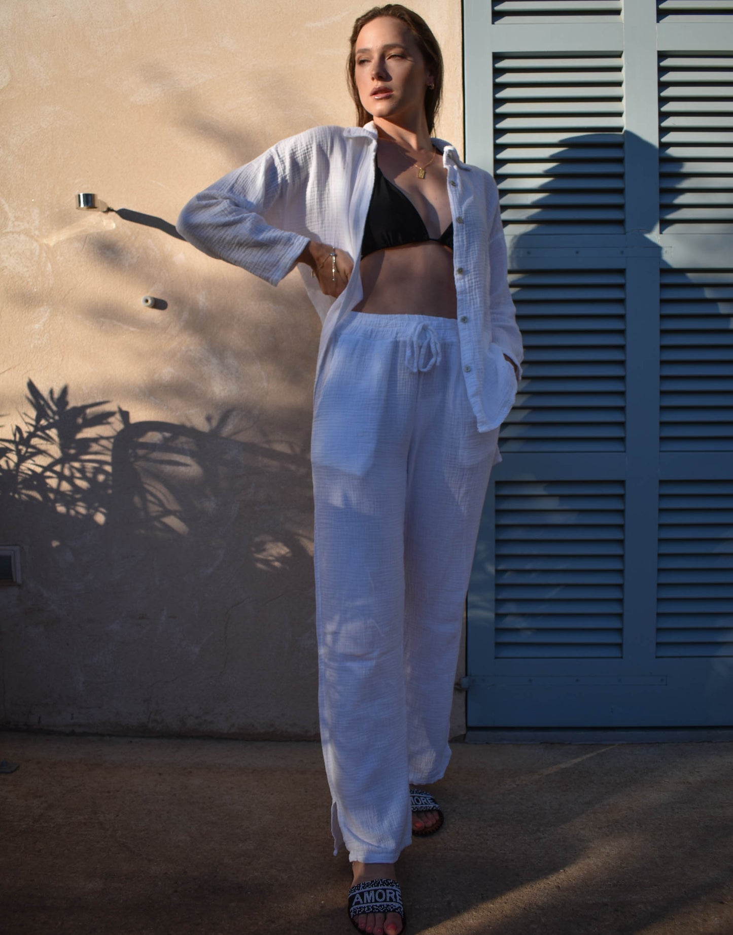 Lange Musselinhose