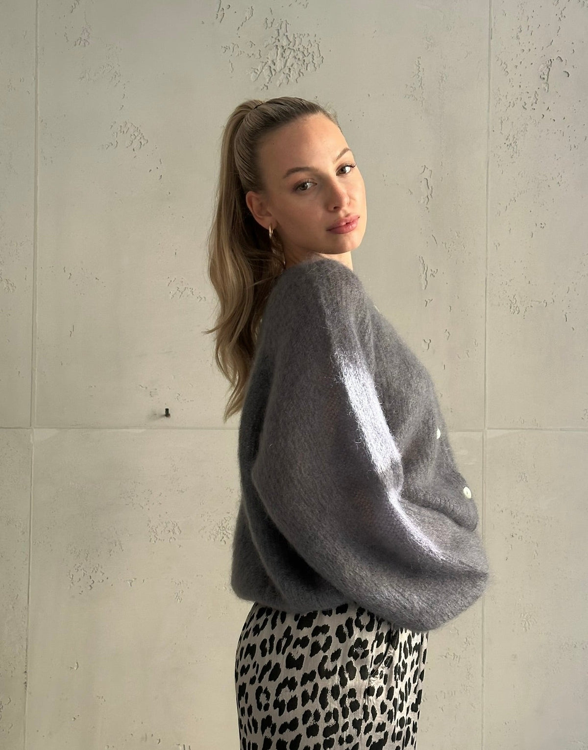 80% Mohair Strickjacke