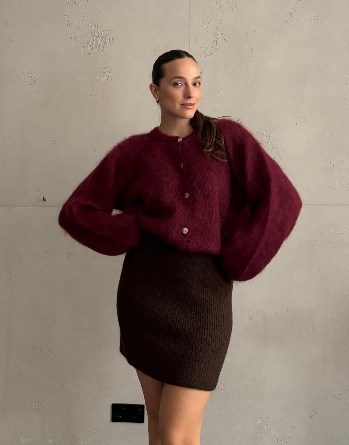 80% Mohair Strickjacke