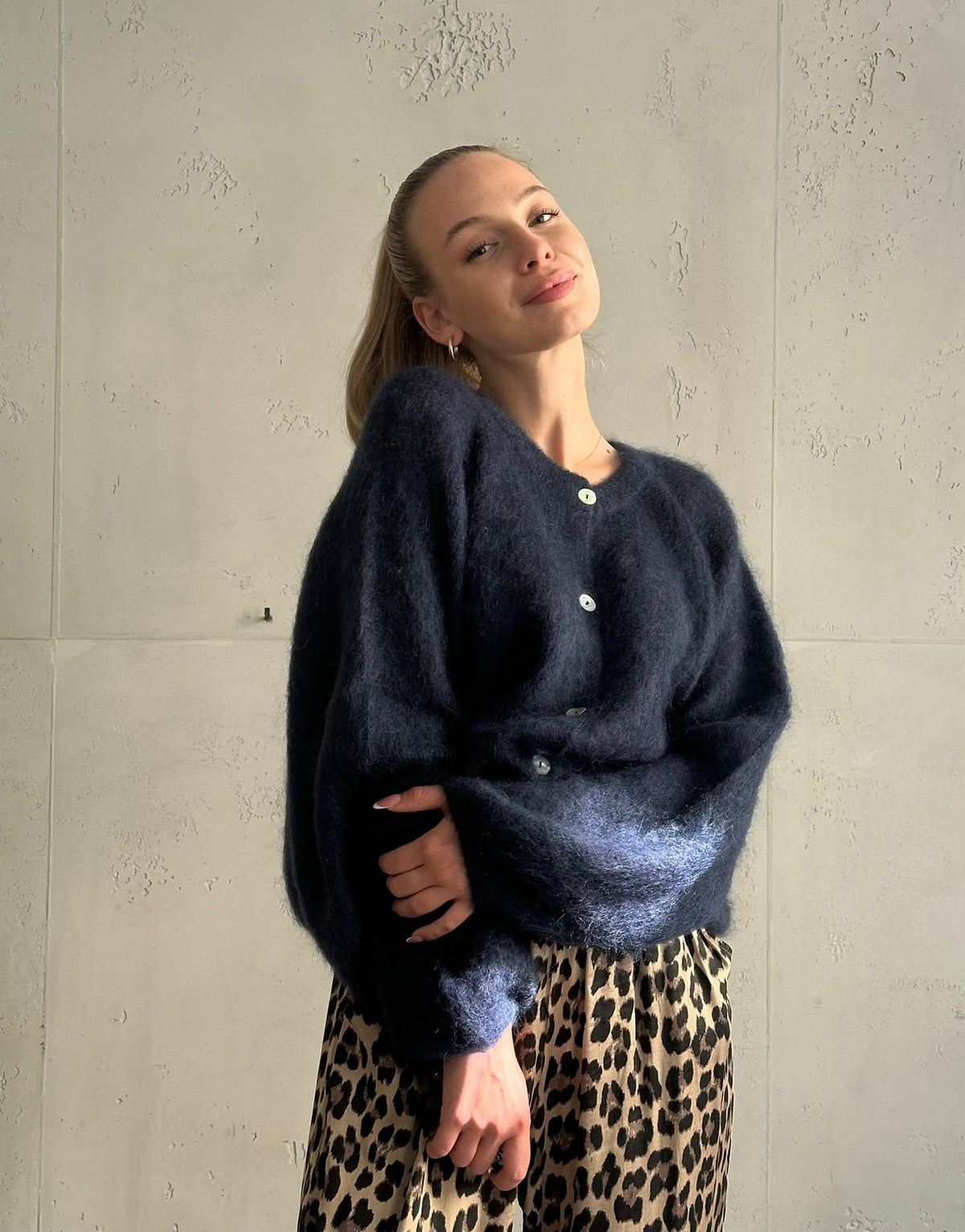 80% Mohair Strickjacke