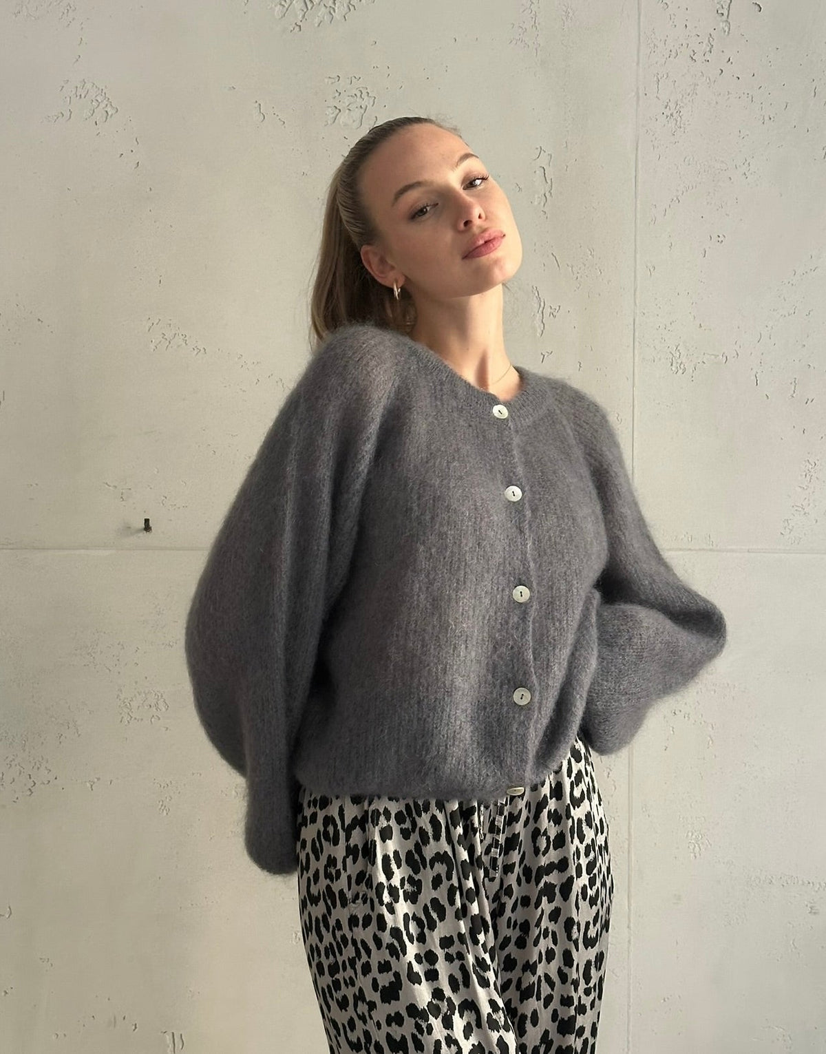 80% Mohair Strickjacke