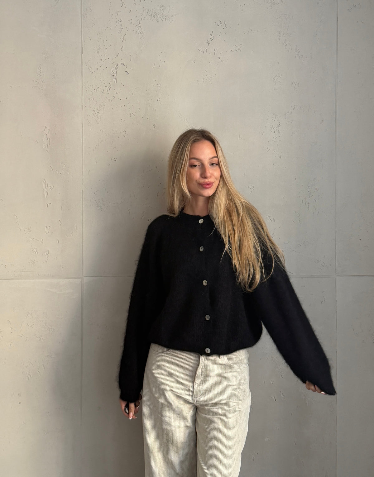 80% Mohair Strickjacke
