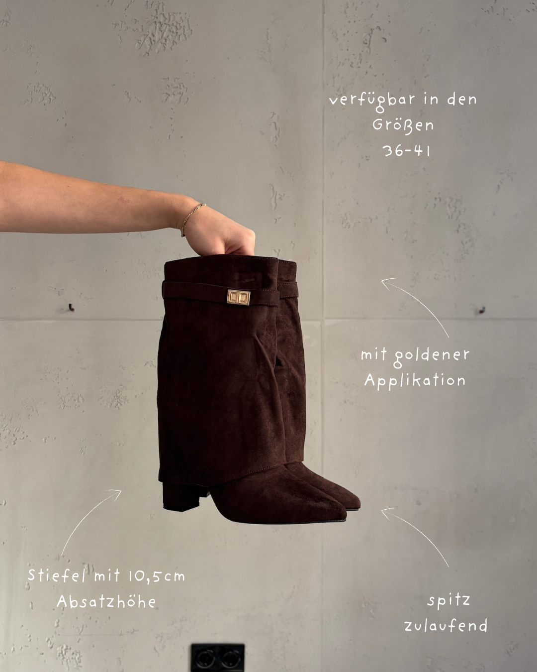 Cowboy Stiefel kurz - coffee