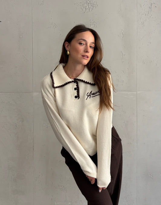 AMORE College-Polo Strick