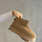 Short Boots mit Plateau