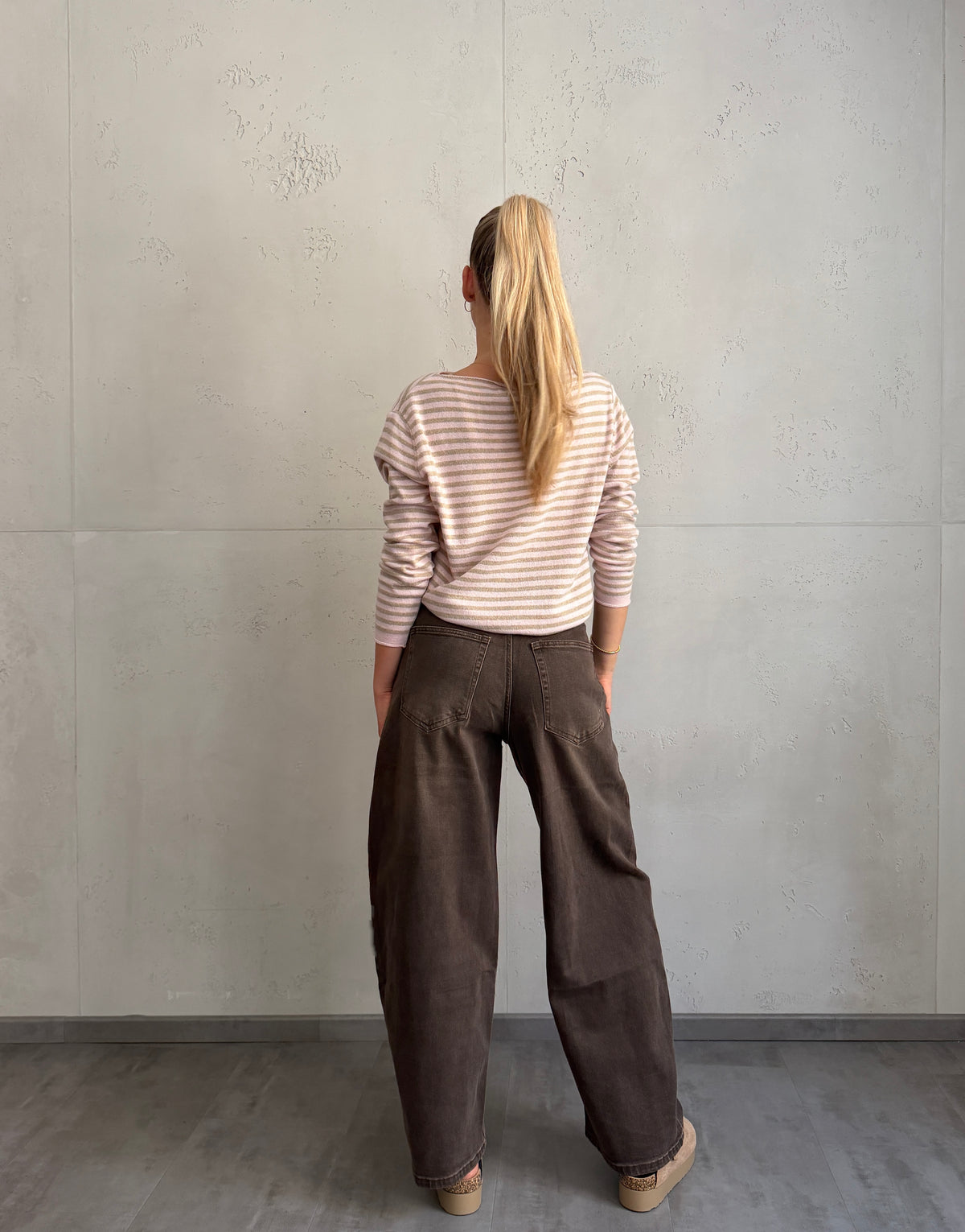 Balloon Jeans mit umgeschlagenem Bund
