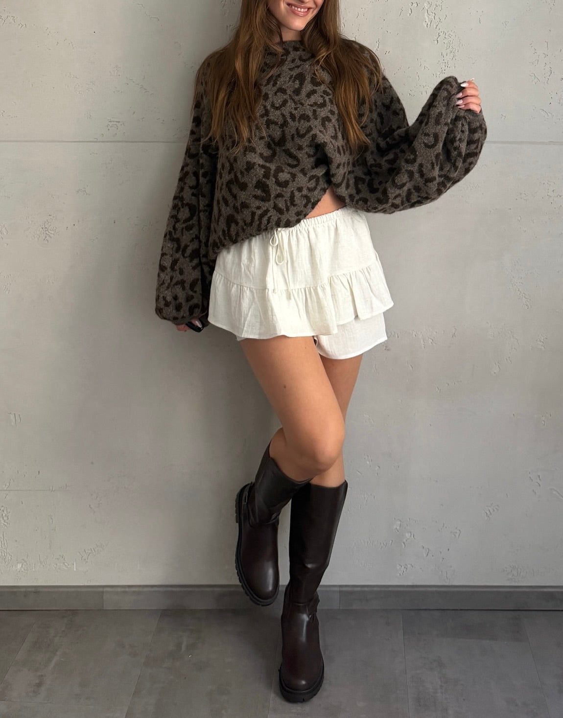 Braune Stiefel im Reiterstiefel-Design