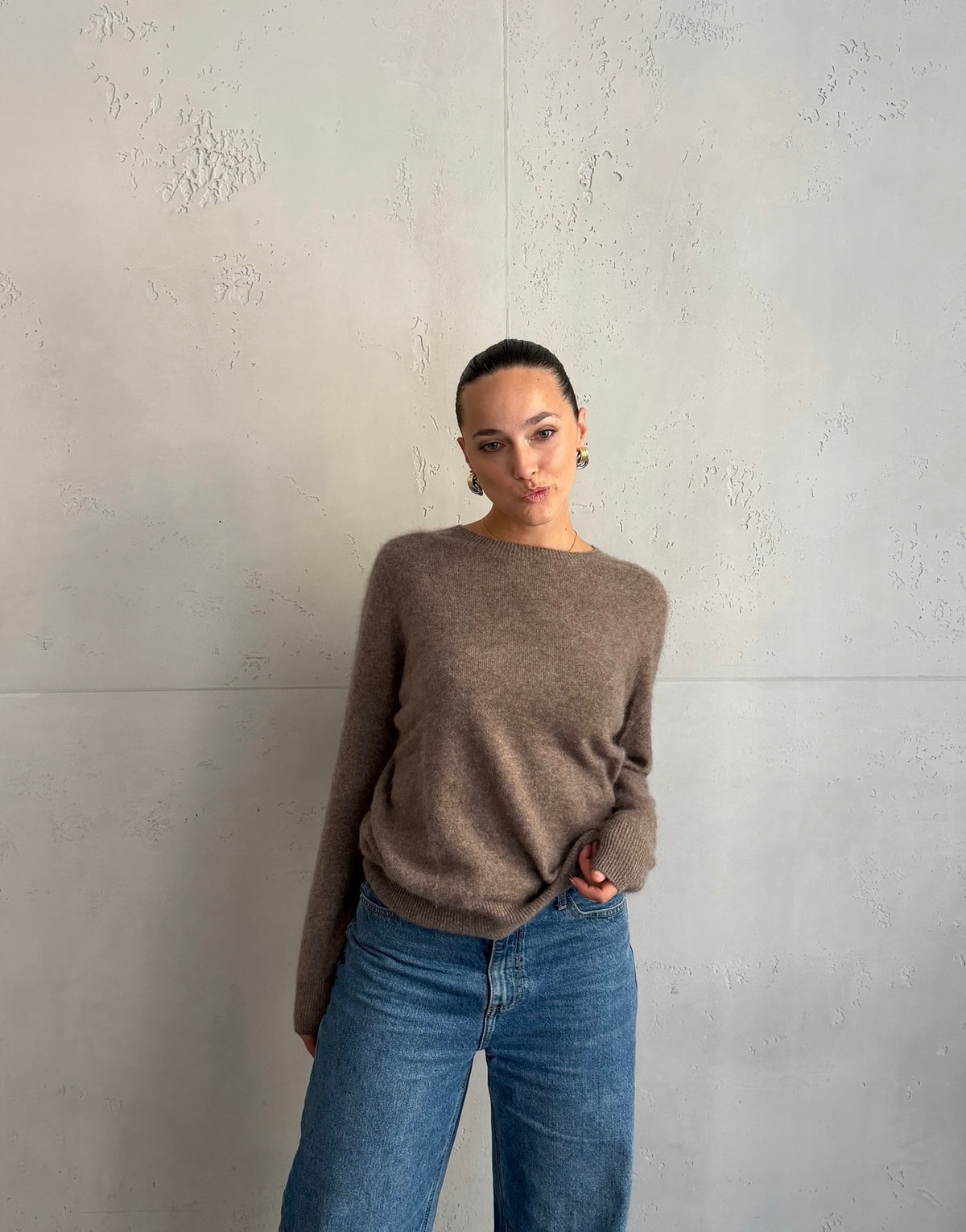 Pullover mit Cashmere und Seide