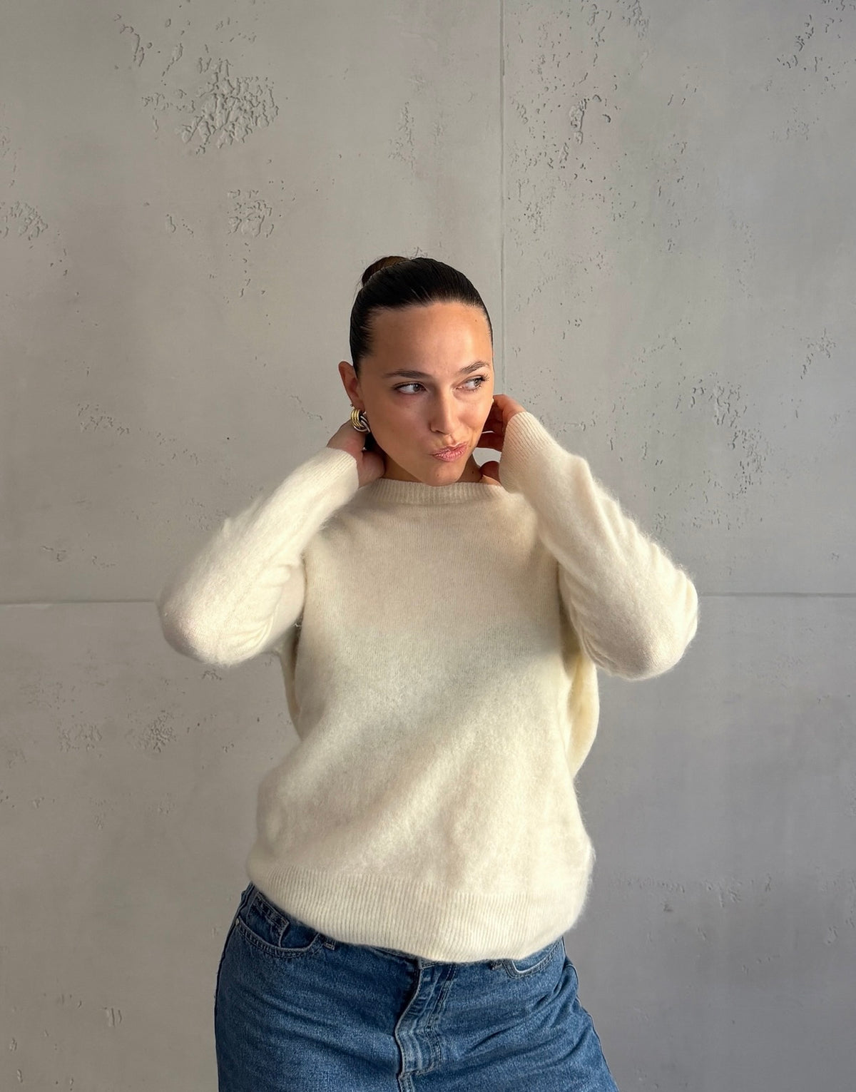 Pullover mit Cashmere und Seide