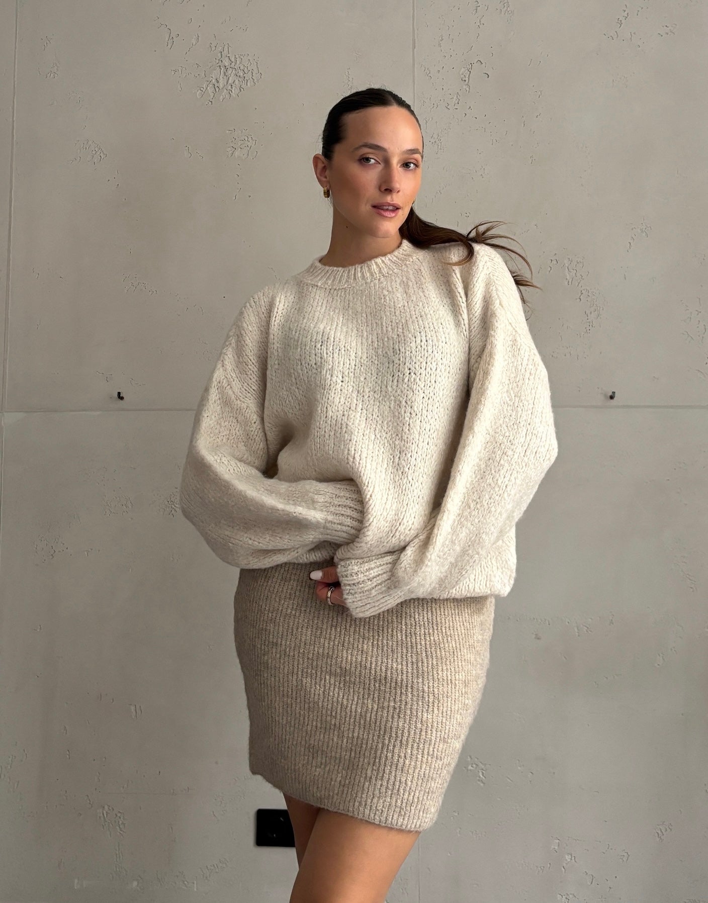 Oversize-Pullover mit weitem Ärmel und Bündchen